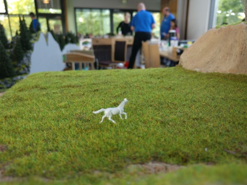 Modul Ehrenfels auf der Modulanlage der Rhein-Main-Gruppe der N-Modulbahner auf der Inspiration Modellbau 2017 in Nieder-Olm in der Ludwig-Eckes-Halle.