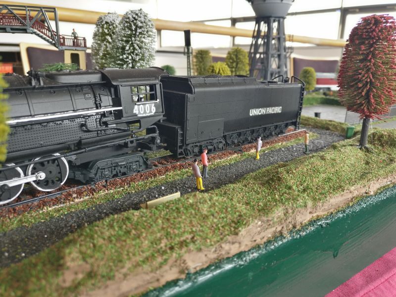"Big Boy & Co." Schaustück mit US-Dampflokomotiven auf der Inspiration Modellbau 2017 in Nieder-Olm in der Ludwig-Eckes-Halle.