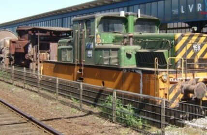 Museums-Bahnsteig Hbf. Oberhausen: Museumszug mit Lok EH 159 Jung/Jungenthal