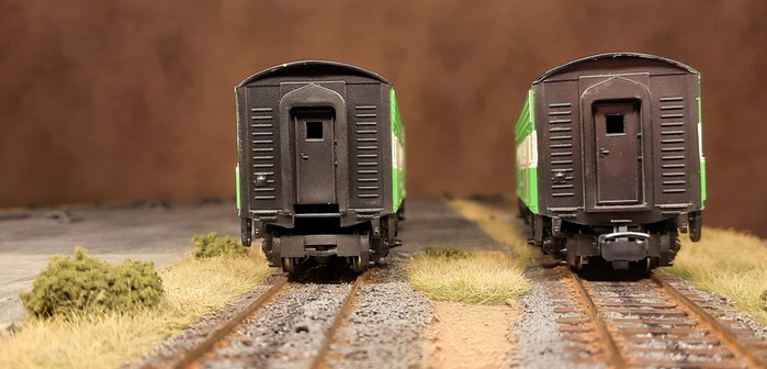 Die Rückseite der Märklin 3181 / 4181 EMD F7 "Burlington Northern".