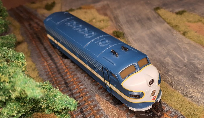 Die Märklin 3481 F7 von oben.