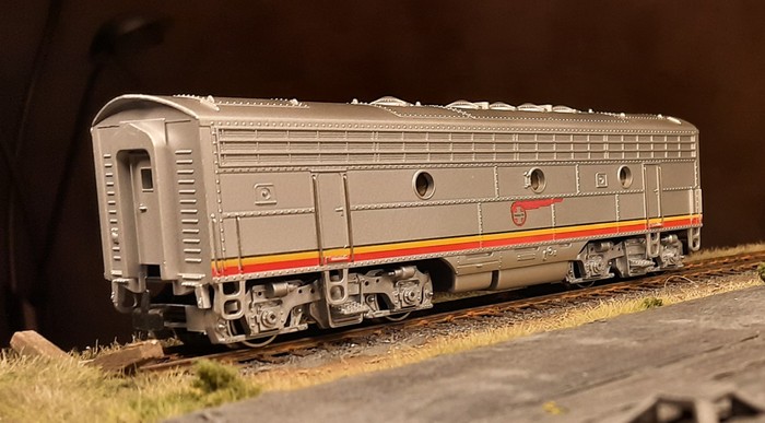 Die Märklin 4063 F7 "Santa Fe" B-Unit auf dem Abstellgleis irgendwo in New Mexico.