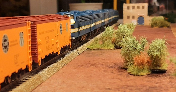 Ohne die Märklin EMD F7 kann ich mir USA Modelleisenbahnen nicht vorstellen.