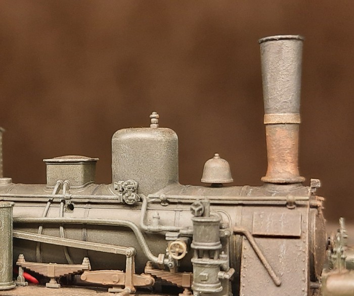 Nochmal eine Nahaufnahme des Schornsteins der Märklin 37189 Dampflokomotive Gattung Ptl 3/3.