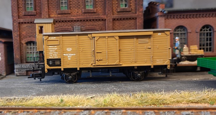 Märklin 4789 Gedeckter Güterwagen Gm Wagennummer 3547 Mit Bremserhaus, ockerfarben