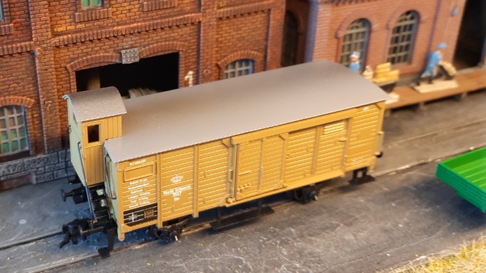 Märklin 4789 Gedeckter Güterwagen Gm Wagennummer 3547 Mit Bremserhaus, ockerfarben