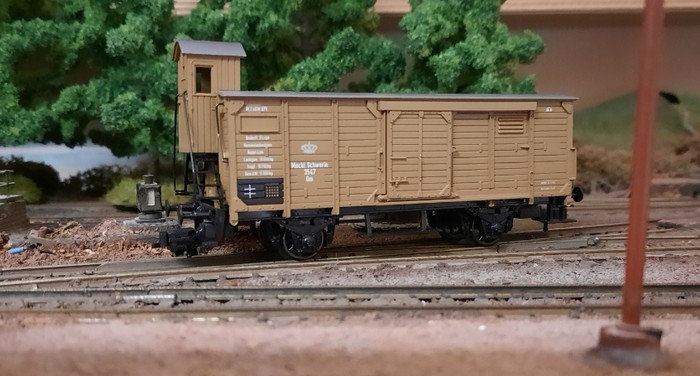 Märklin 4789 Gedeckter Güterwagen Gm Wagennummer 3547 Mit Bremserhaus, ockerfarben