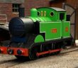 Dampflok No. 4 "Billy": ein Botschafter ihrer Majestät als seltener Gast im Kahlgrund - auf Gleis 4 im Bahnhof Schöllkrippen der Kahlgrundbahn. (Foto: Tobi)