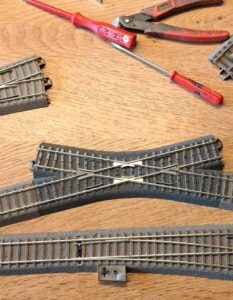 Eine Hosenträgerweiche in H0 für Trix