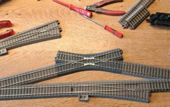 Eine Hosenträgerweiche in H0 für Trix