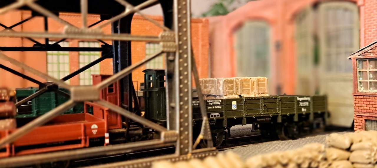 The gantry crane is kept exceedingly busy by the heavy flow of goods